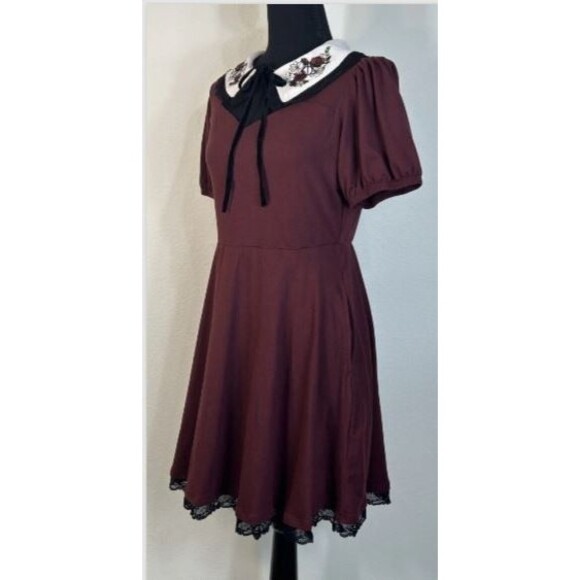 Hot Topic Harry Potter Deathly Hallows Wizarding World Sweetheart Dress Size M - Picture 7 of 13